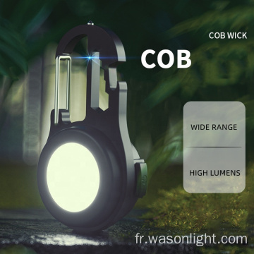 Nouvelle arrivée 6 en 1 COB multifonction COB High Power Mini RECHARGETY Keychain Lampe de poche LED TORCH LEUR TORCH AVEC LE TOUR